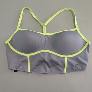 PINK Victoria's Secret neon yellow extra LARGE Ultimate Push Up Corset Sport Br